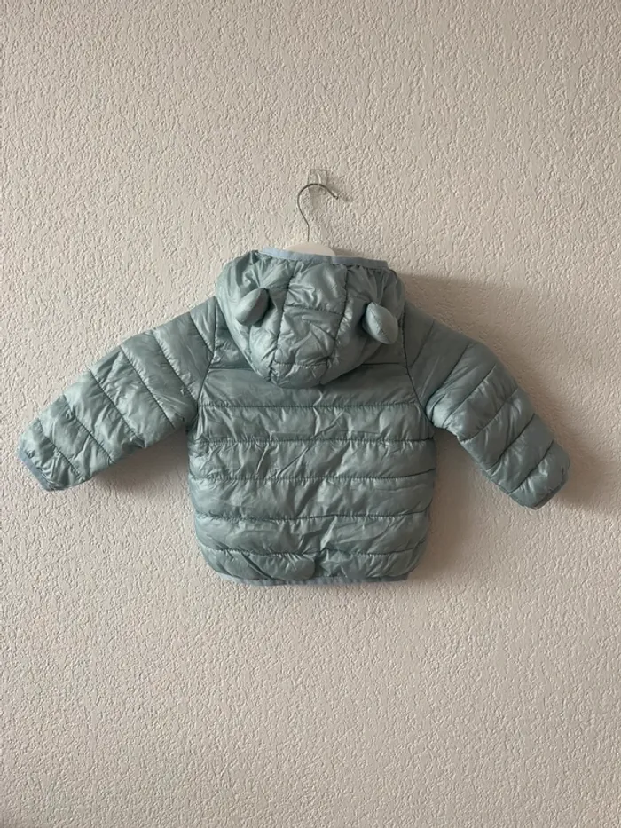 Manteau léger bébé garçon bleu clair avec capuche oreilles - Taille 80 (12-18 mois) - photo numéro 2