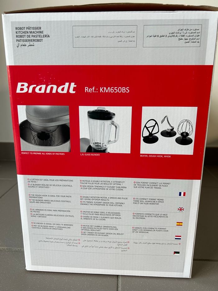 Robot pâtissier Brandt km650ns neuf - photo numéro 2