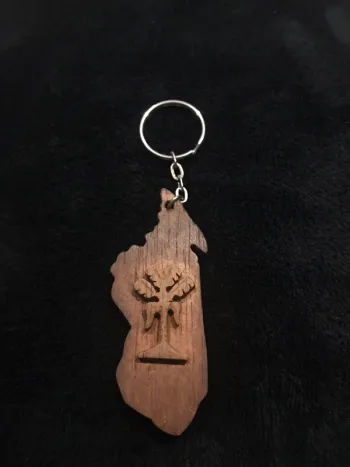 Porte clé en bois corse