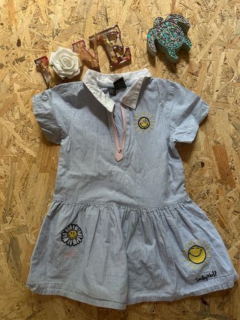 Robe enfant SmileyWorld couleur bleu rayée