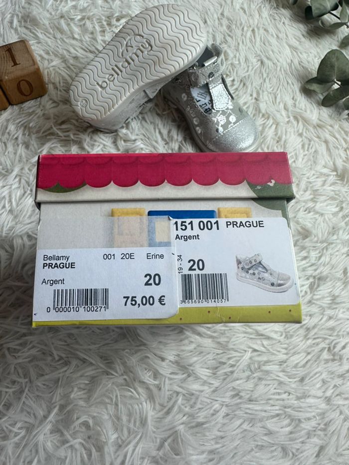 Paire de chaussures argentées Bellamy taille 20 - photo numéro 6