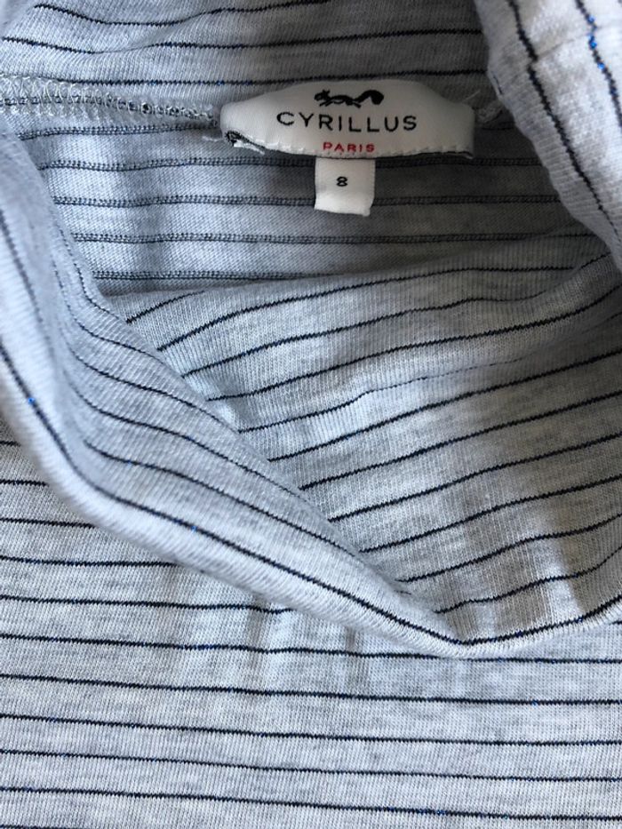 Lot de 2 sous-pulls à col montant en coton et lurex Cyrillus T-8 ans - photo numéro 4
