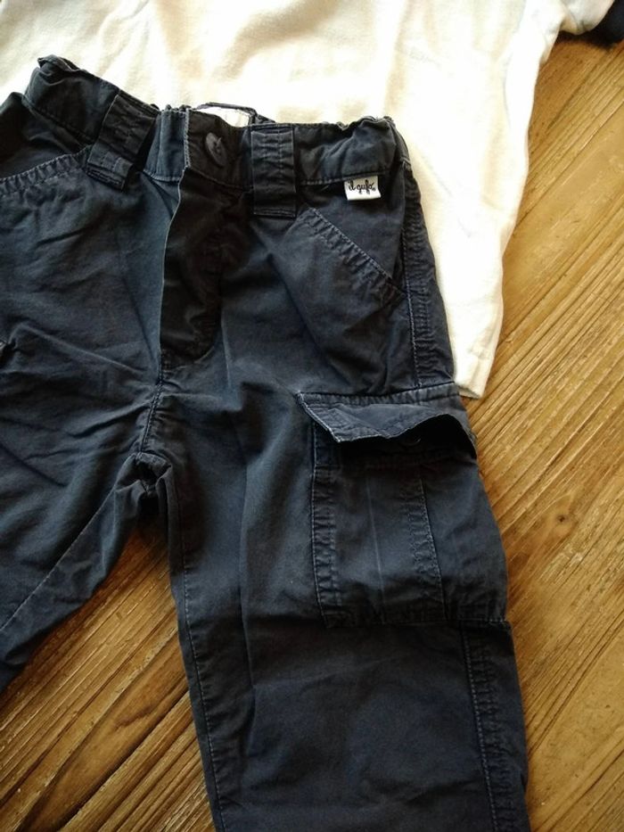 Ensemble pantalon en toile + polo manches courtes - photo numéro 4