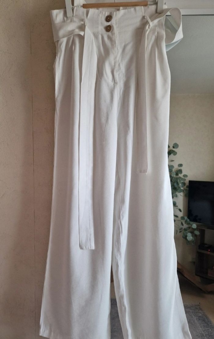 Pantalon blanc Ikoone&bianca