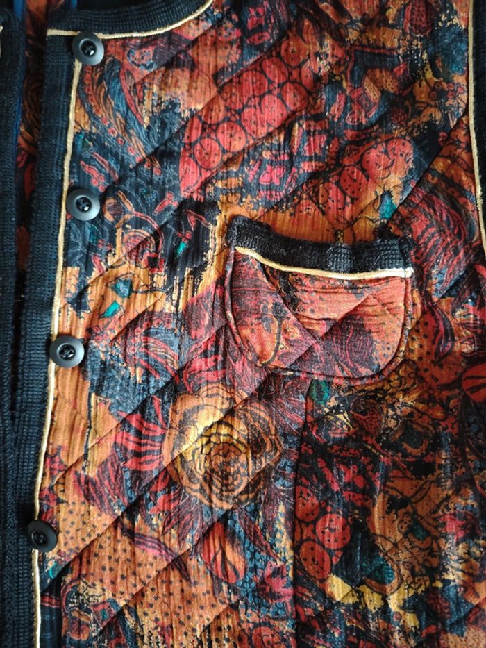 Veste matelassée vintage colorée - photo numéro 2