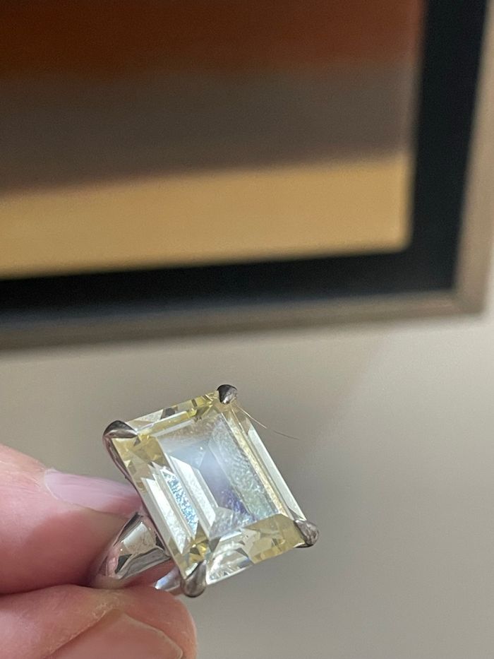 Bague argent et citrine taille 51 - photo numéro 1