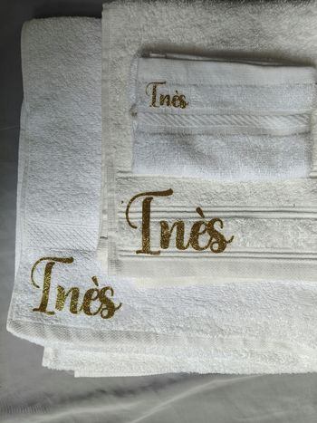Serviette de toilette personnalisée pour mariée