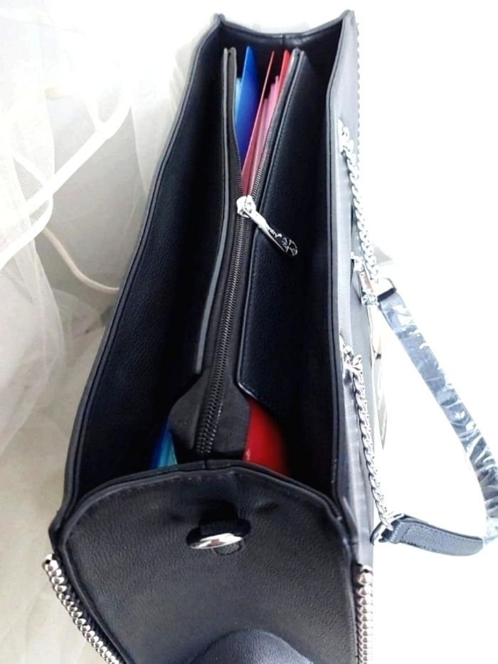 Cabas chaînes perles noir - photo numéro 6