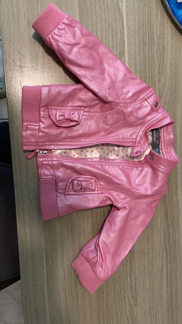 Veste chaude style cuir 9 mois