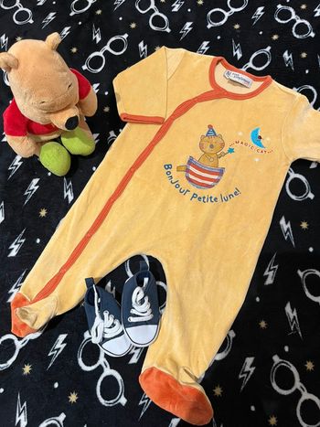 Pyjama une pièce en velour 9 mois garçon