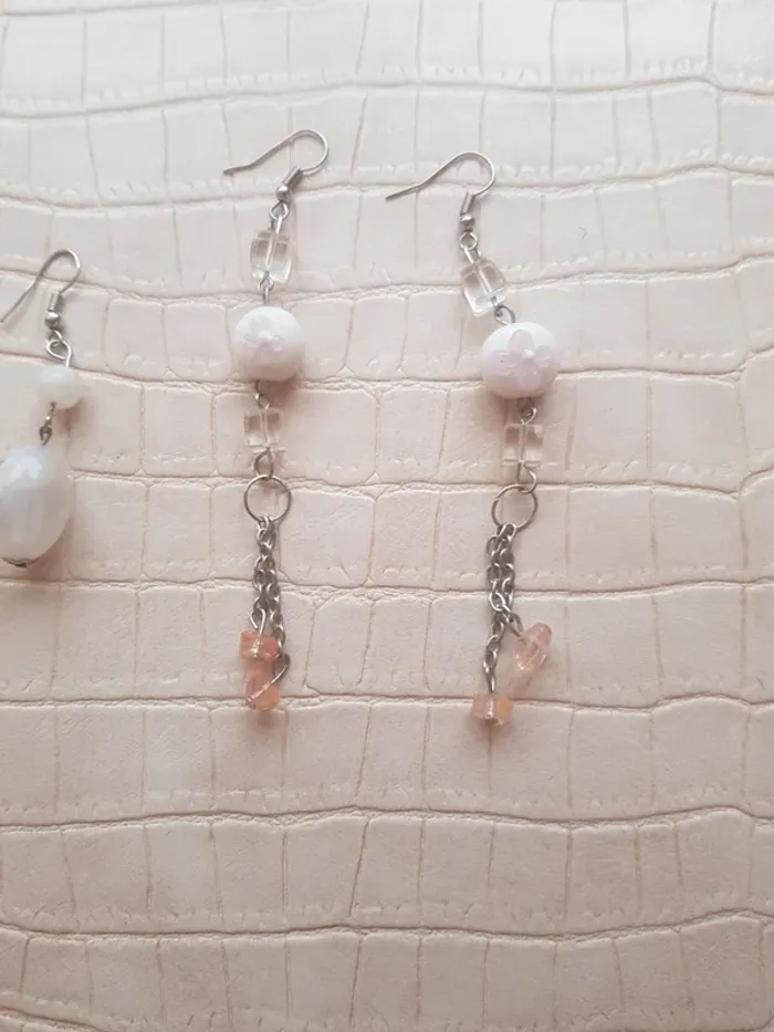 Lot de 2 Paires de boucle d'oreille métal