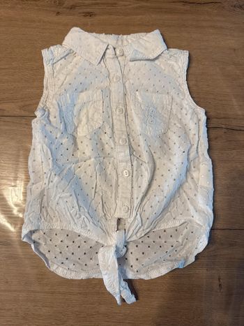 T-shirt sans manches blanc