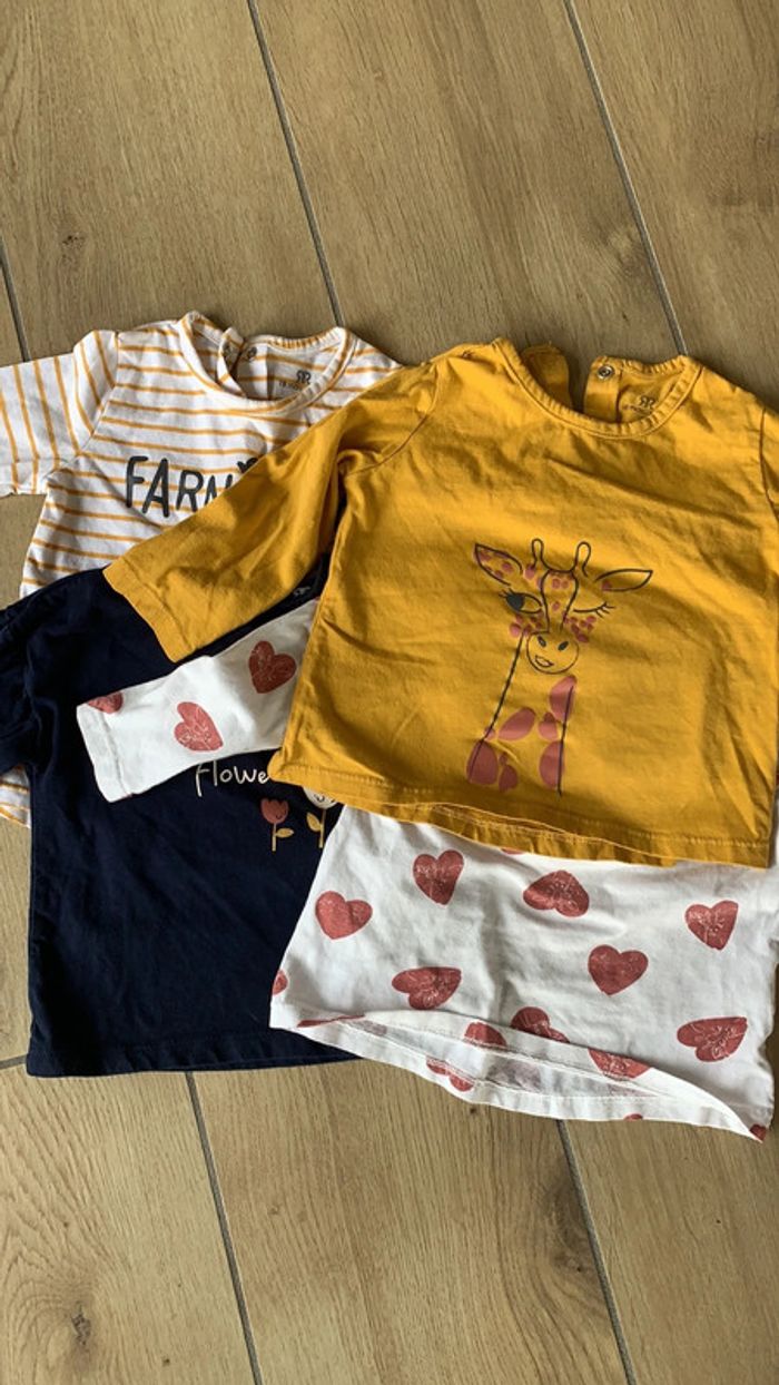 Lot de 4 T-shirt manches longues 18 mois S&R - photo numéro 2
