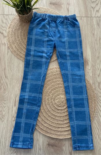Legging à carreaux bleu fille taille 8/9 ans