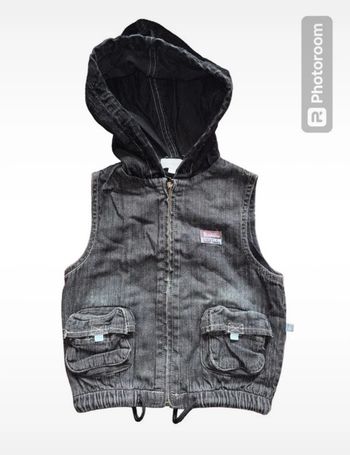 Veste en jean sans manche 18 mois