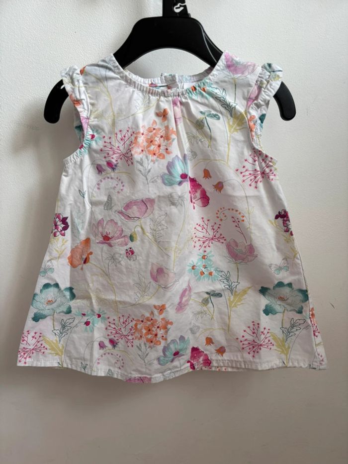 Robe été blanche fleurie 3 mois Baby Club - photo numéro 2