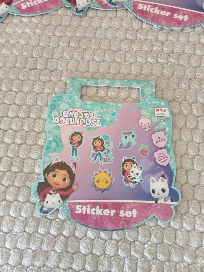 Carnet de 6 fiches stickers gabby chat - photo numéro 2