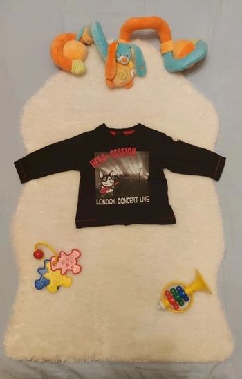 Tee-shirt en Coton "London Concert Live" T. 6 mois Kimbaloo 💮100% Coton