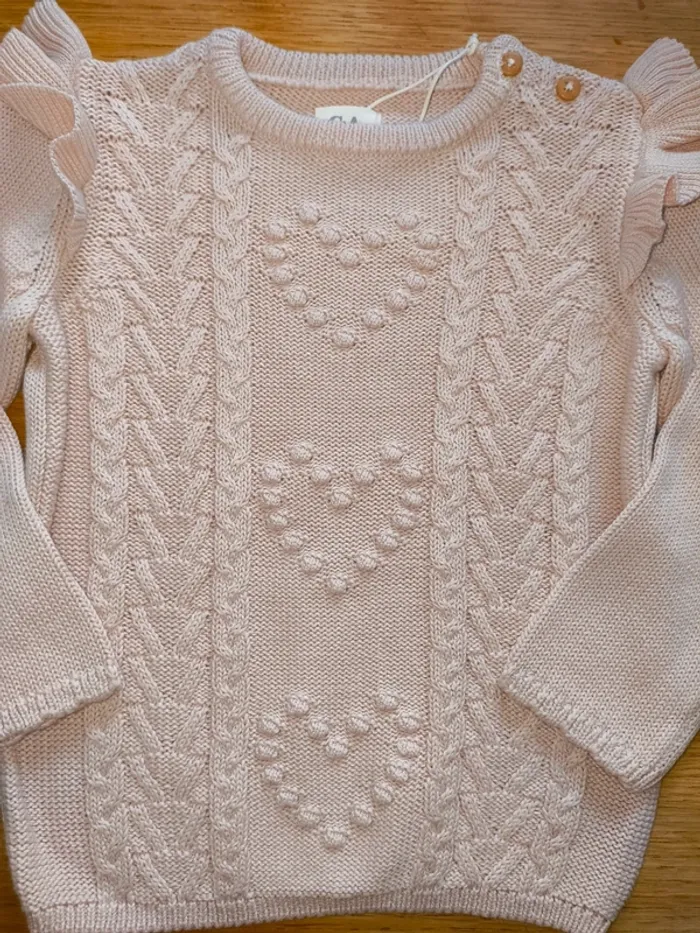 Robe pull fille maille 9 12 mois neuve sans étiquette - photo numéro 3