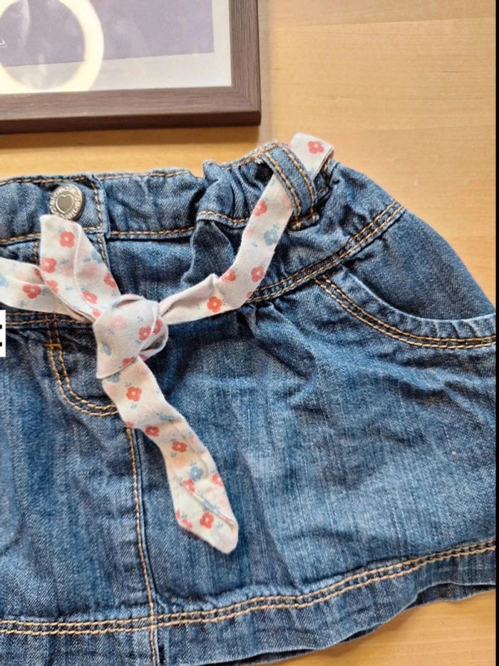 Jupe en jean pour fille taille 12mois marque obaidi très bon état - photo numéro 4