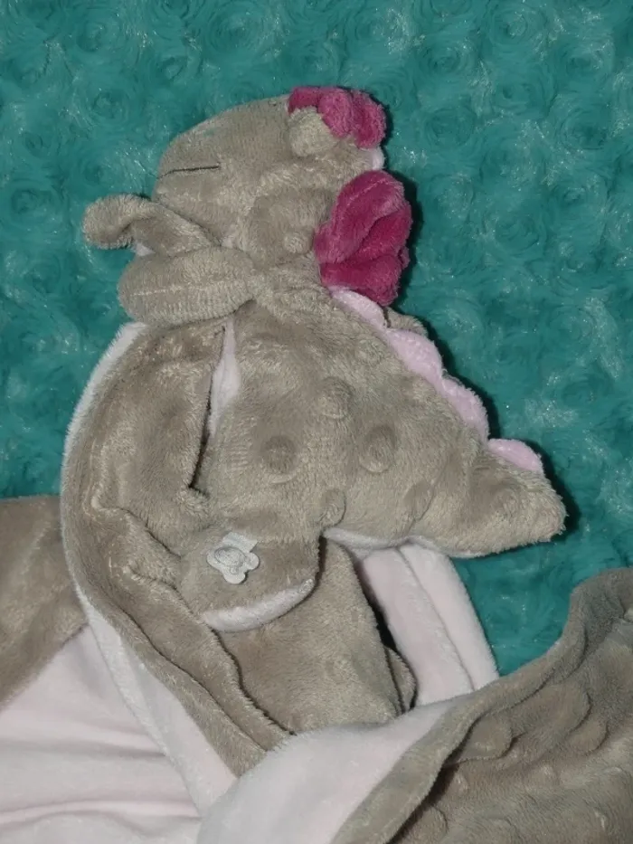 Doudou dragon Victoria beige rose couverture Noukie's 🐲tbe - photo numéro 2