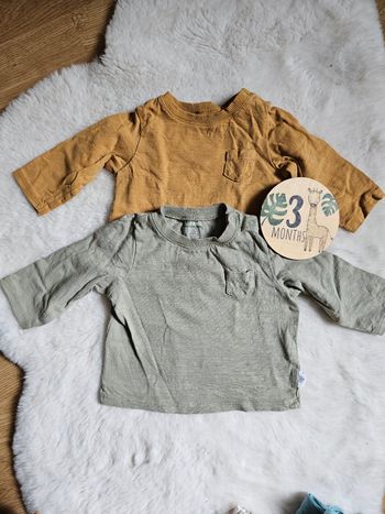 Lot 5 tee shirt manches longues 3 mois