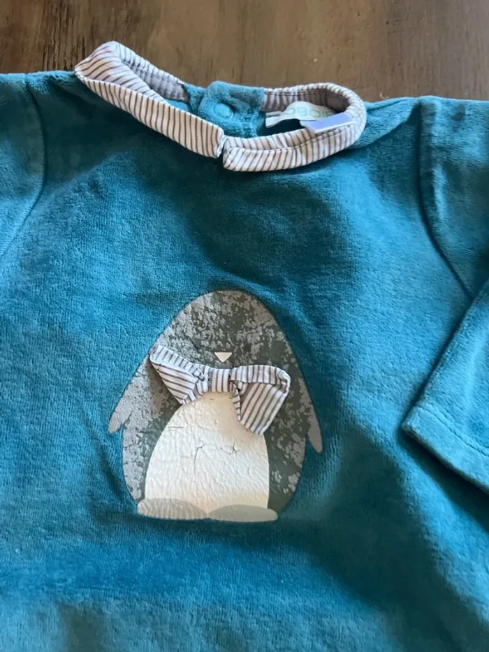Lot de 4 pyjamas velours 6 mois - photo numéro 9
