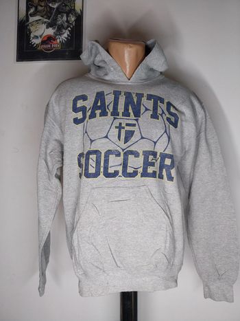 Pull sweat à capuche saints soccer universitaire gildan S