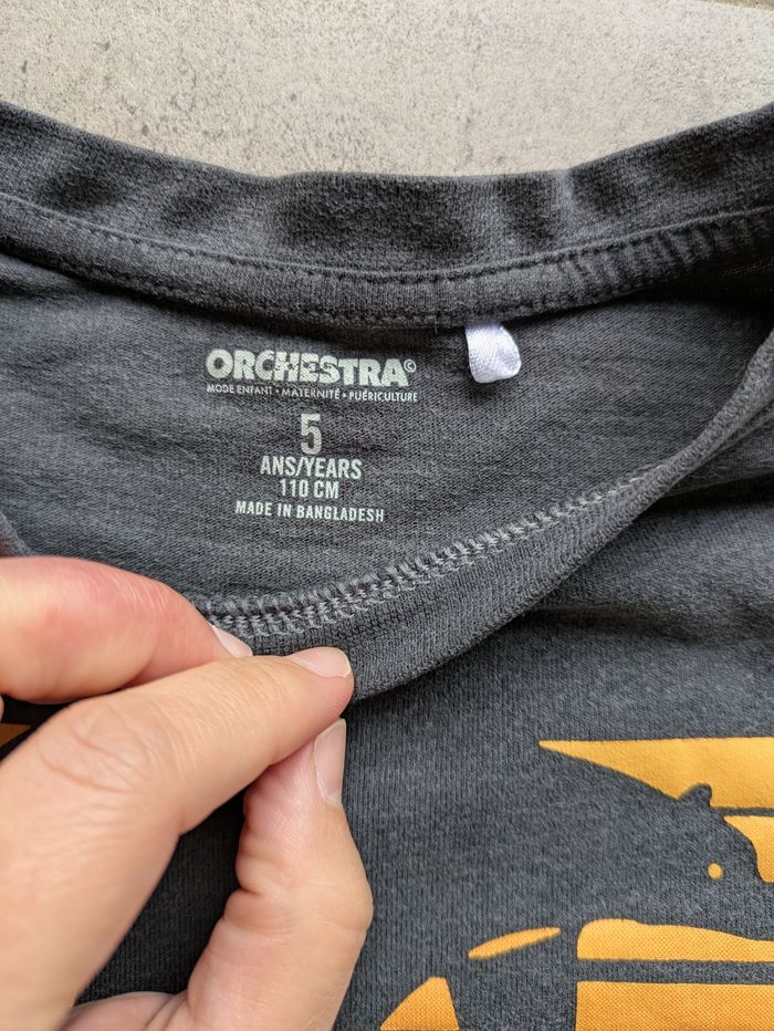 Tee shirt manches longues ours orchestra 5 ans - photo numéro 2