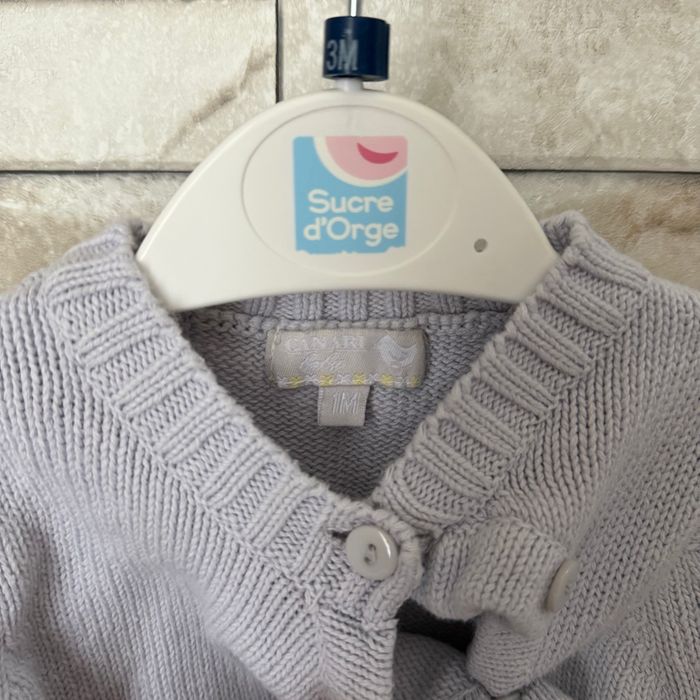 Gilet en mailles - T1mois - Canaris ´ - photo numéro 2