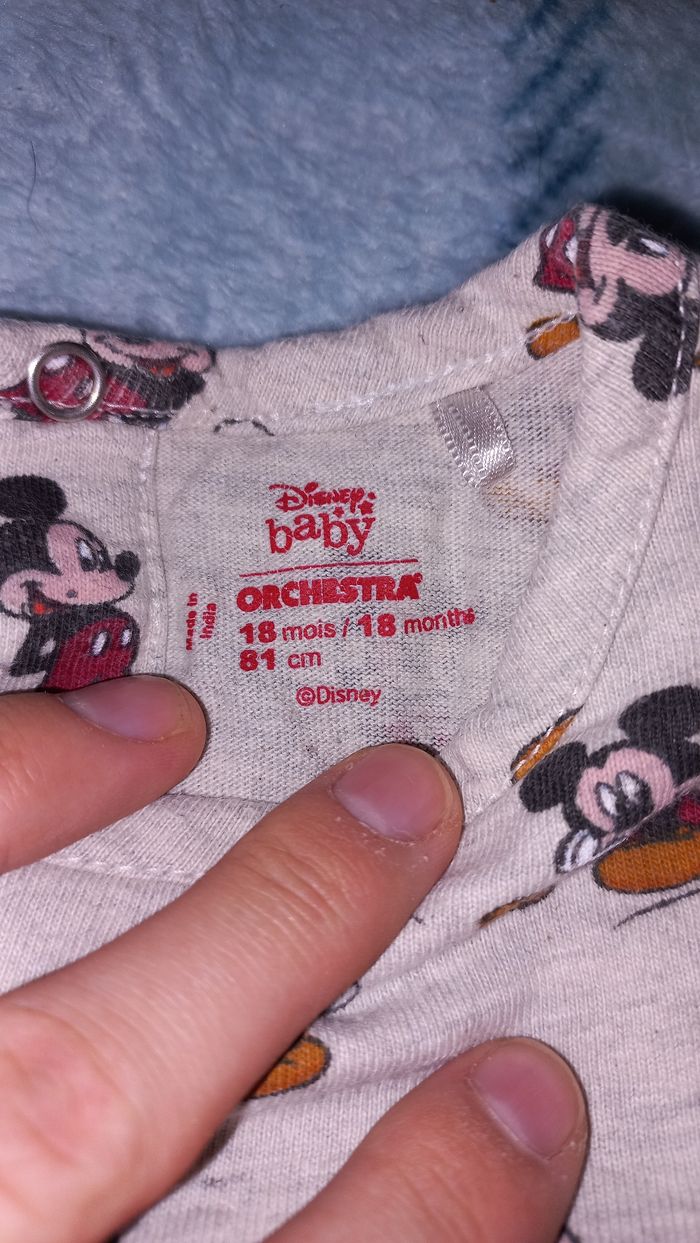 T-shirt manche longue Mickey 18 mois - photo numéro 3