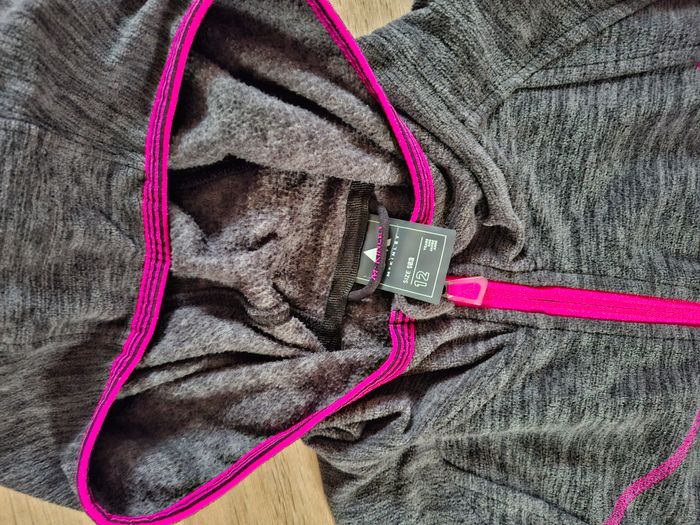 Sweat/pull à capuche polaire gris/rose McKinley 12 ans - photo numéro 2