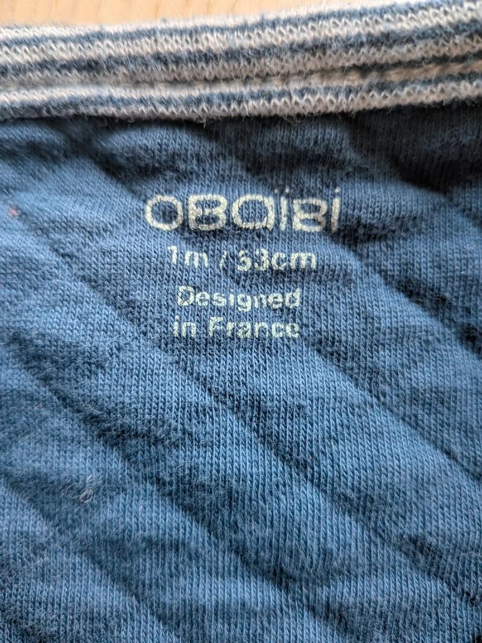 Pyjama matelassé Obaïbi 1 mois 🐻 - photo numéro 5