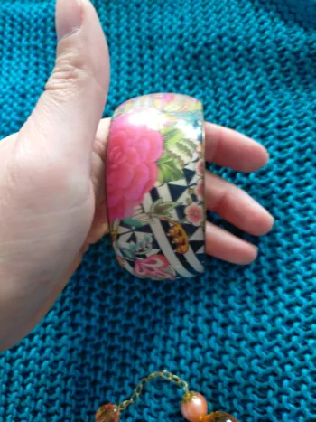 Bracelet large fleuri