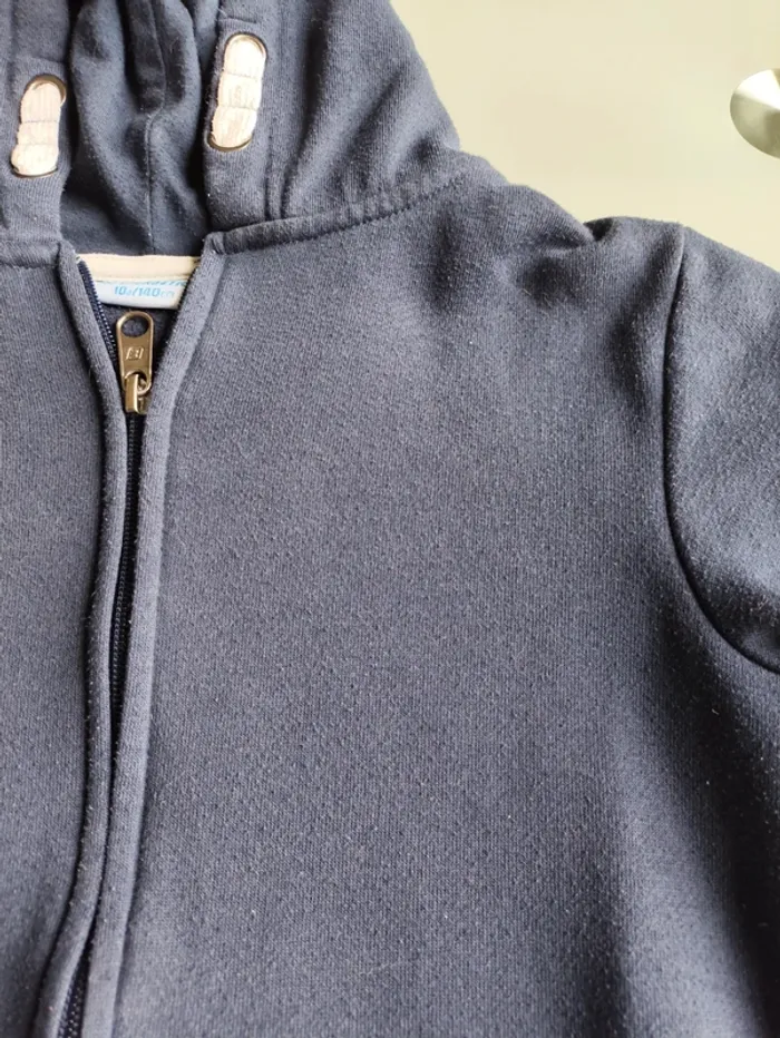 🧥 Gilet zippé bleu marine garçon – Taille 10 ans – Bon état - photo numéro 14