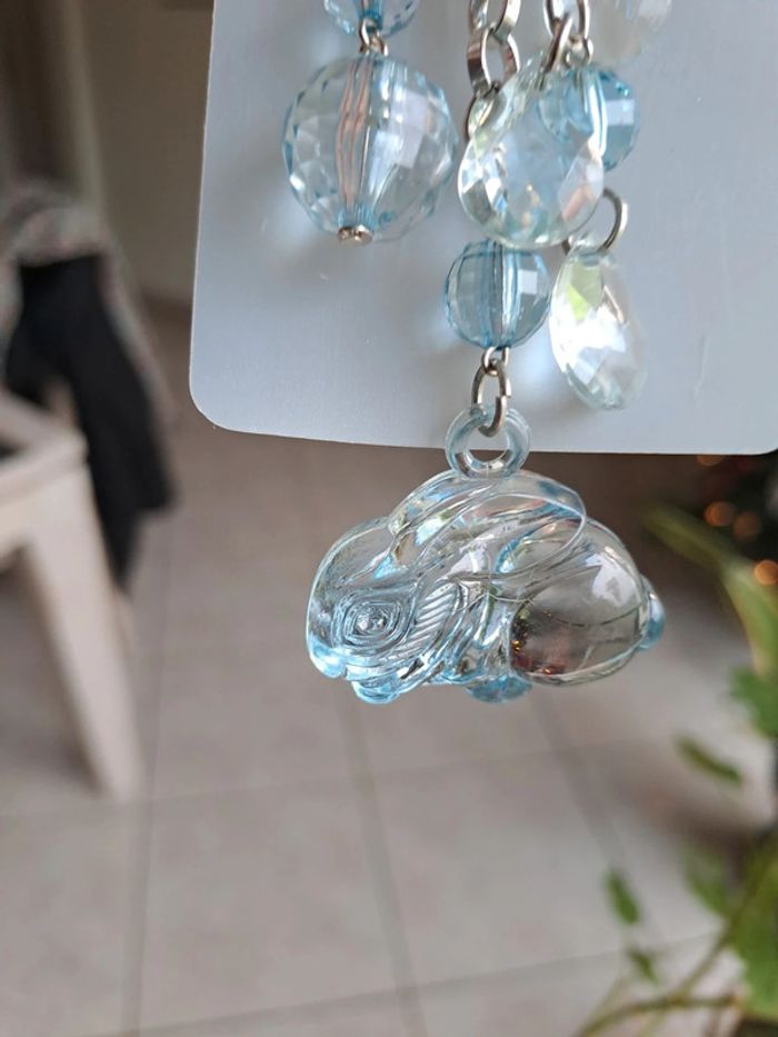 Bijou de sac ou porte clé lapin bleu - photo numéro 2