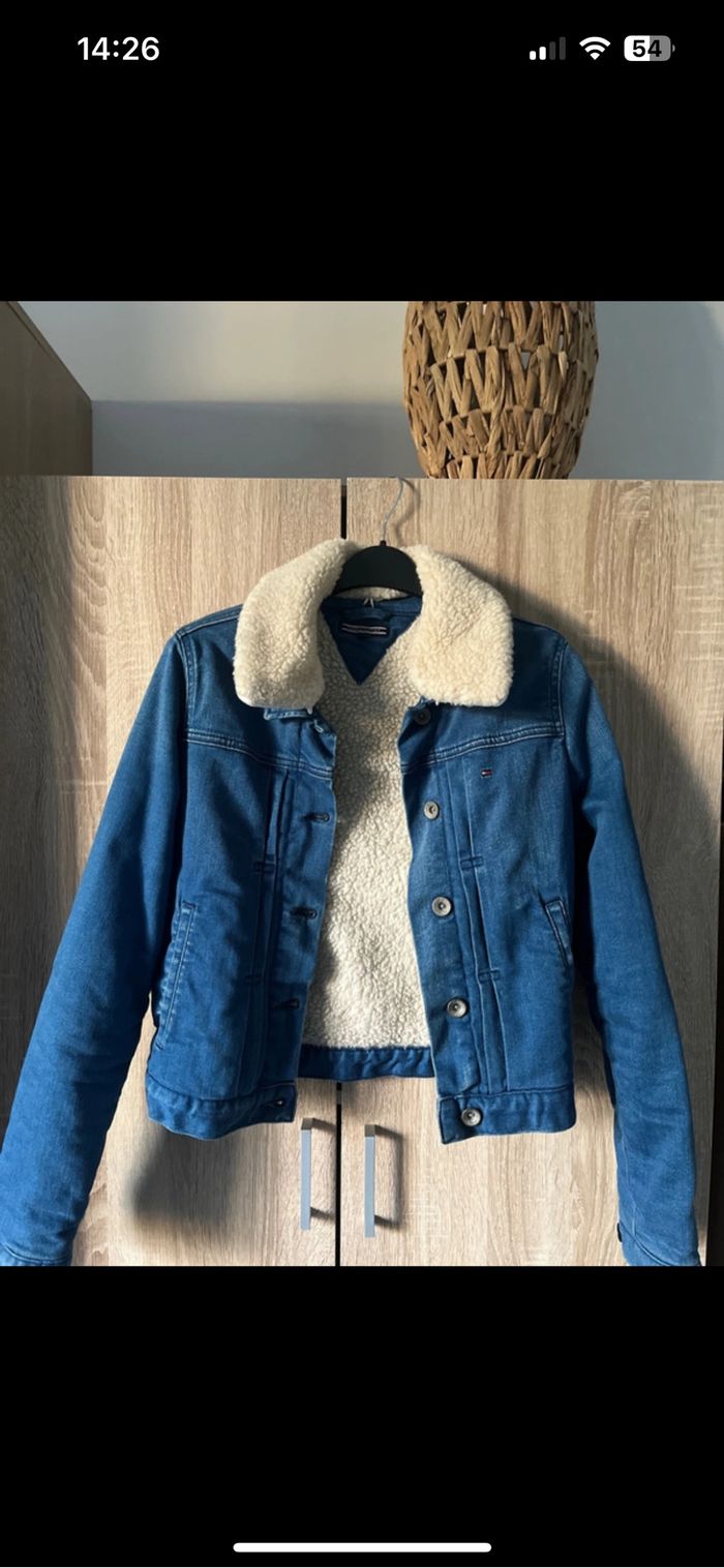 Veste en jeans à fourrure Tommy Hilfiger - photo numéro 2