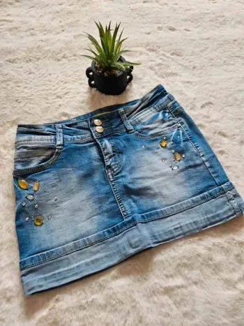 💙Jupe en jean fantaisie MBJ – Taille 38 /M💙