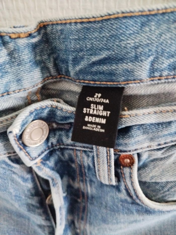 Jean slim straight &Denim - Taille 29 - photo numéro 2
