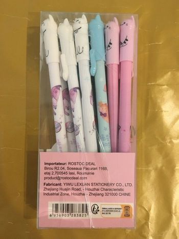 Lot 12 stylos effaçables CHATS