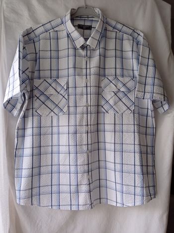 CHEMISE ARMAND THIERY Blanche Rayée Bleue. 