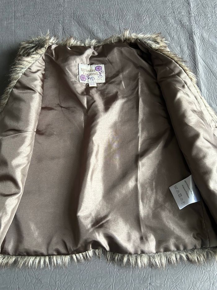 Gilet sans manches en fausse fourrure petite fille - photo numéro 3