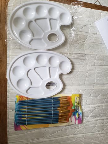 Pinceaux et palette 