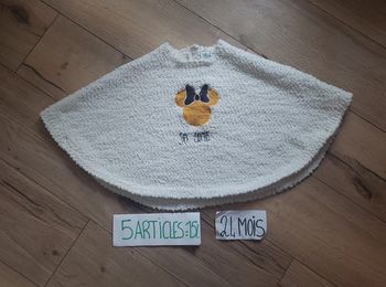 Cape poncho minnie disney effet fourrure mouton