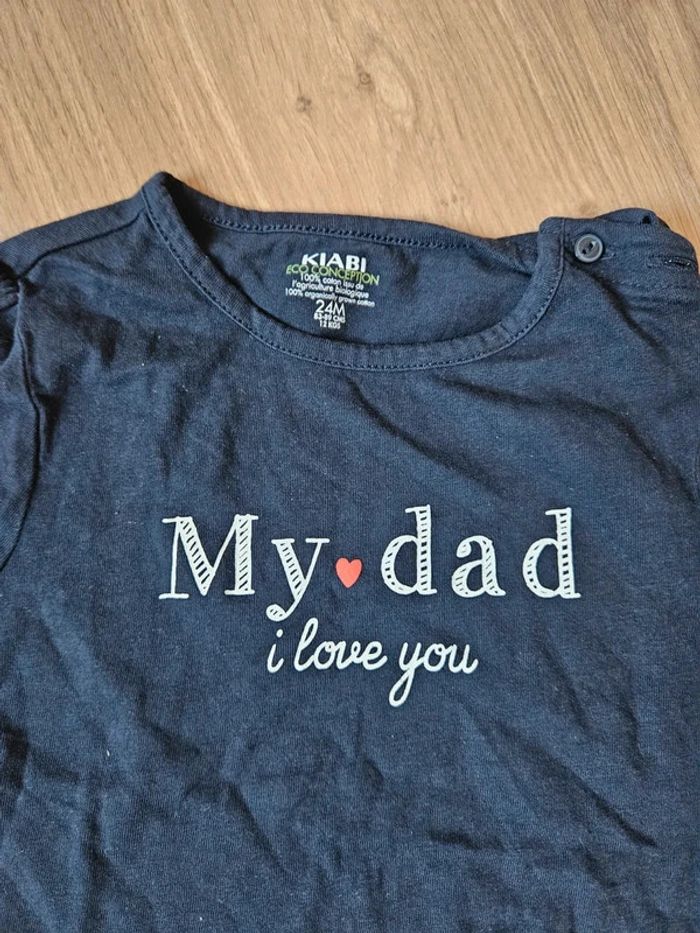 Tee shirt my dad Kiabi 24 mois - photo numéro 2