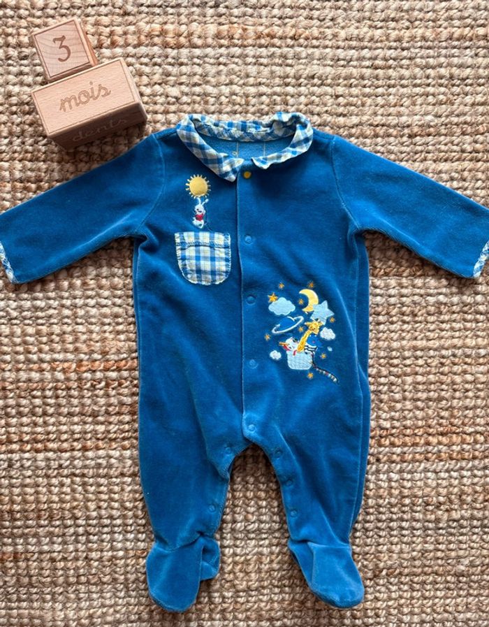 Pyjama velours Sergent Major 3mois / 60cm