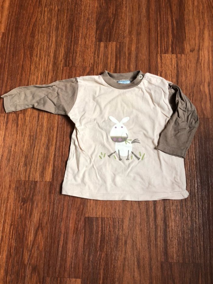 Pull léger beige et marron