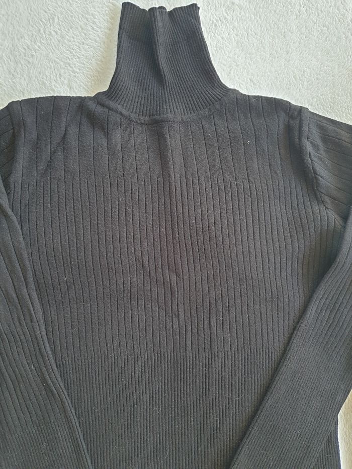 Pull noir femme L a col roulé - photo numéro 2