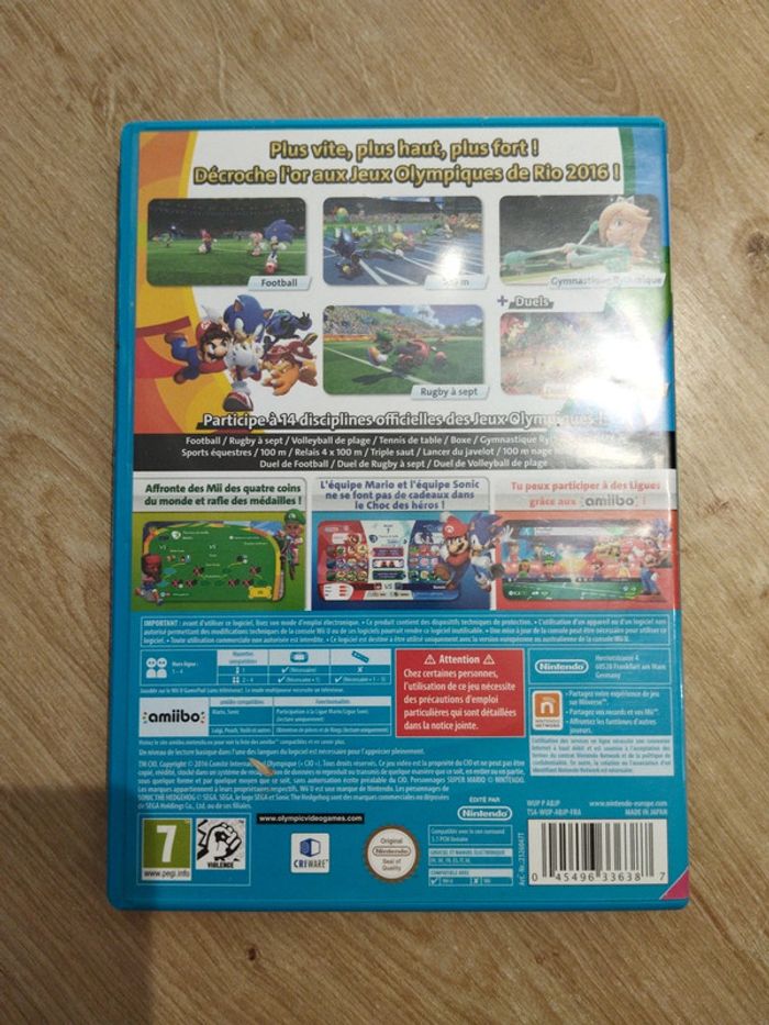 Mario et Sonic aux jeux olympiques de Rio 2016 WiiU - photo numéro 2
