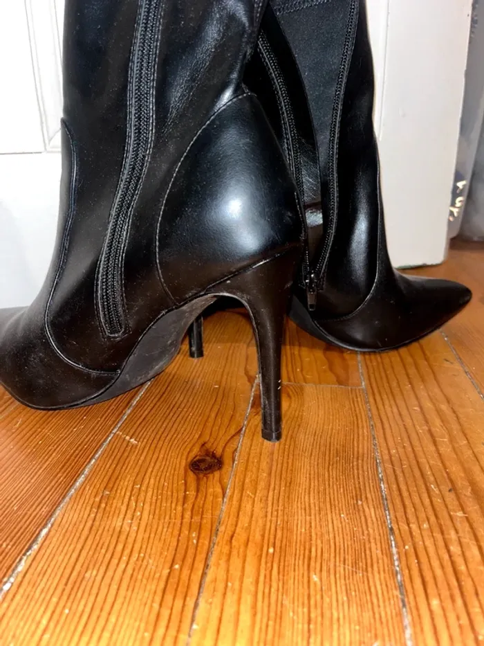 Bottines a talons justfab taille 40 noir - photo numéro 2